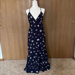 a new day Navy Sea Life Print Maxi Dress